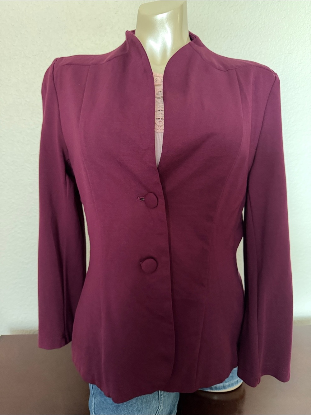 Women's Plum Notch-Collar Blazer